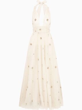 LoveShackFancy Eldora Celestial Embellished Tulle Gown